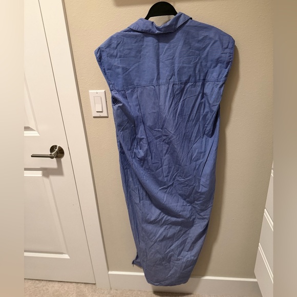 Zara Blue Button-Up Maxi Dress - Picture 3 of 5